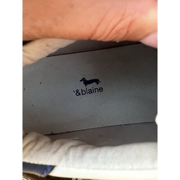 Harmont & Blaine white leather sneakers sz 7 colorblock dauschand embroidered - Picture 9 of 16